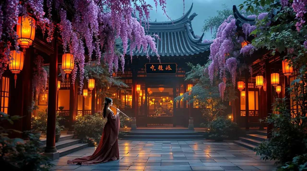 凤归朝 - 漫剧网热播推荐 漫剧网首屏:暮色中的古宫廷与华服女子